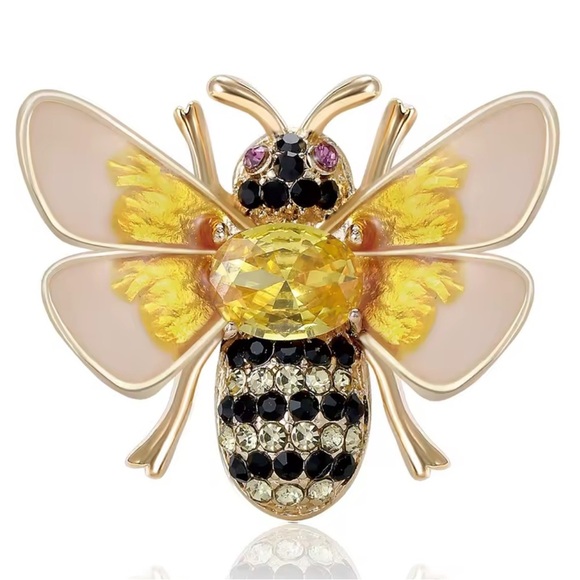 Luck Bee Elegant Gold Brooch - Picture 1 of 4
